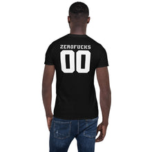 Load image into Gallery viewer, Zero F cks Black Black White Unisex T-Shirt
